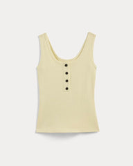 The Selfie Henley Tank | Light Yellow