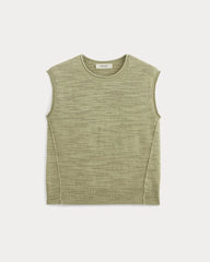 The Muscle Sweater in Cotton Linen | Eucalyptus