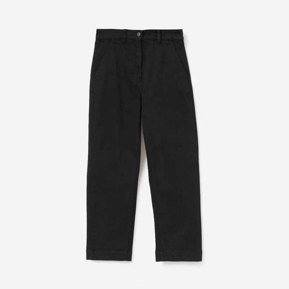 The Straight-Leg Crop | Black | Short
