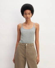 The Supima® Form Spaghetti Strap Cami | Mid Heather Grey