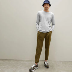 The Organic Cotton Long-Sleeve Pocket Tee |  Heathered Grey