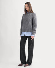 Waffle Sweater in Cloud | Blue Multi Twist