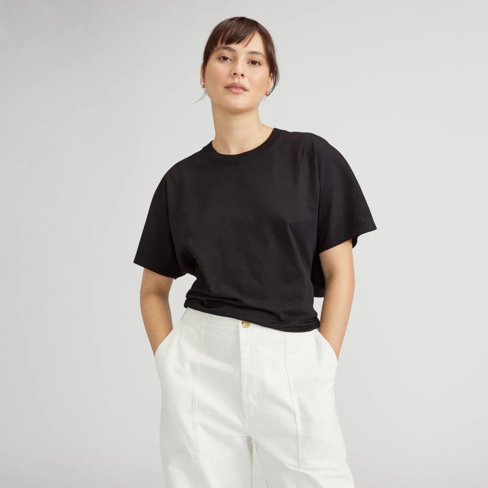 The Organic Cotton Tie Back Tee | Black