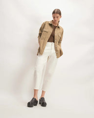 The Classic Cotton Flannel Shirt | Heathered Dark Khaki