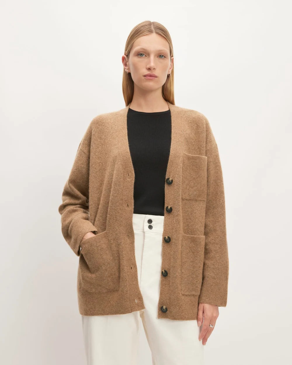 The Cozy-Stretch Relaxed Cardigan | Heathered Toasted Coconut