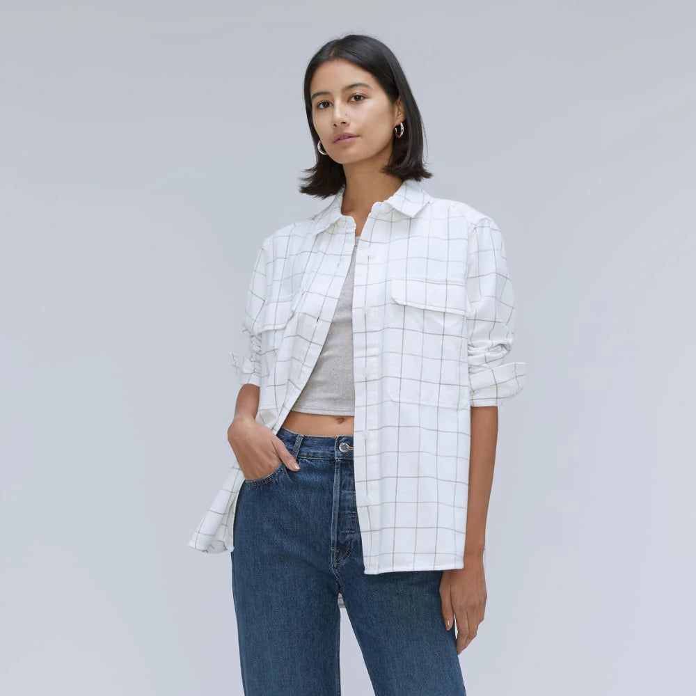 The Classic Cotton Flannel Shirt | Canvas Tan Plaid