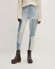 The ’90s Cheeky® Mended Jean | Patched Indigo | 26.5" Inseam