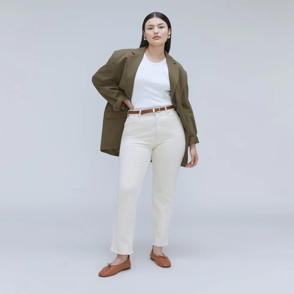 The Cheeky Hourglass Jean | Ecru | 26.5" Inseam