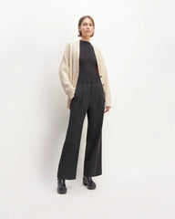 The Alpaca Tiger Jacquard Cardigan | Canvas / Snow
