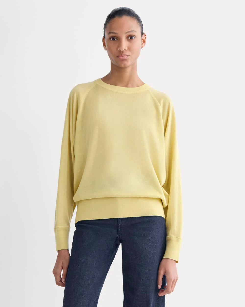 Raglan Sweater in Ultrasoft Merino | Double Cream