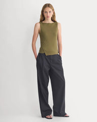 Tissue Boatneck Tank with Side Tie | Beech