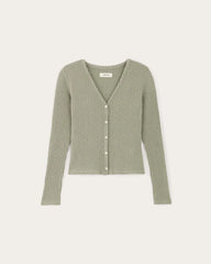 The Cozy Rib Cardigan | Sage Green