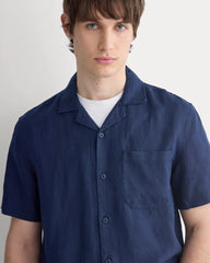 Linen Resort Shirt |  Navy