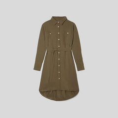 The City Stripe Draped Shirt Dress | Beech