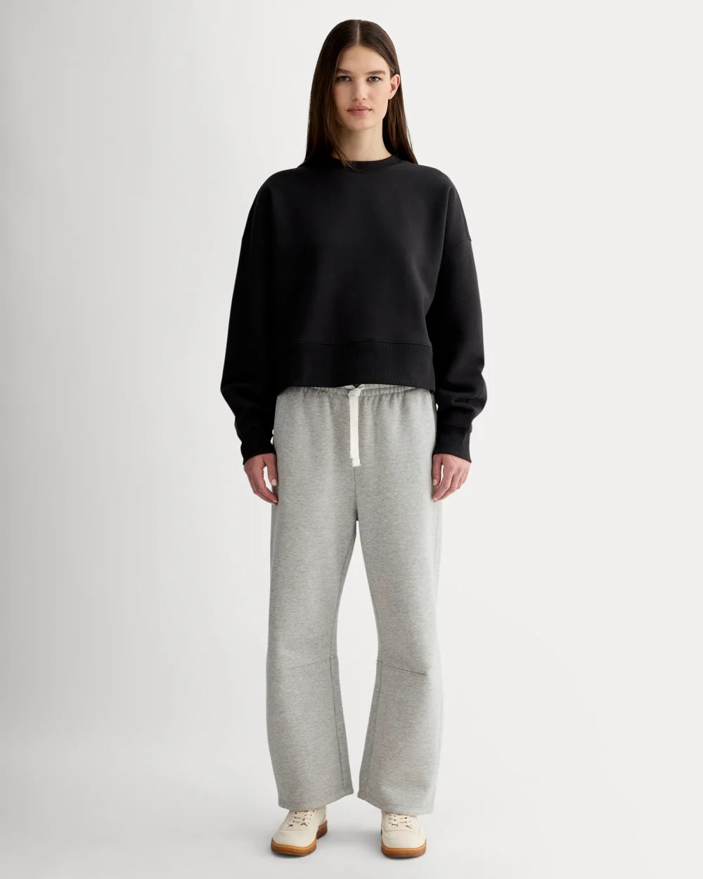 Luxe Fleece Barrel Sweatpant | Heathered Grey