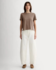 The Box-Cut Tee in Essential Cotton | Clay | No Pocket