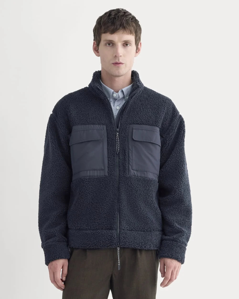 ReTrack Fleece Zip-Up | Deep Navy