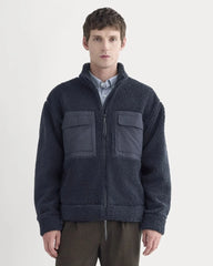 ReTrack Fleece Zip-Up | Deep Navy