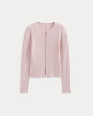 Luxe Rib Button-Up Top | Burnished Lilac