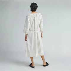 The Raglan Sleeve Poplin Dress | Black / Canvas Tan