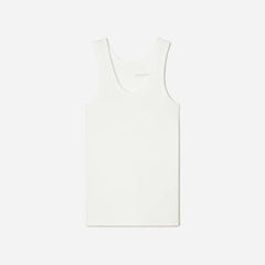 The Pima Micro-Rib U-neck Tank | White