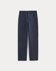 Relaxed Herringbone Fatigue Pants | Deep Navy