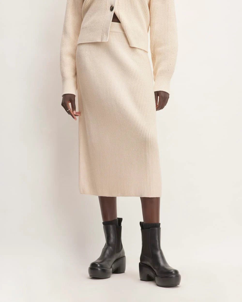 The Organic Cotton Sweater Midi Skirt | Canvas