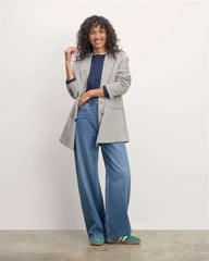 The Double-Breasted Blazer in Buttersmooth | Heather Steel