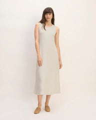 The Rib-Knit A-Line Tank Dress | Bone