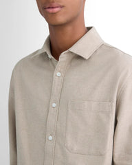 Brushed Flannel Shirt | Heathered Oatmeal