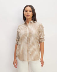 The Must-Have Shirt in Silky Cotton | Cherry Mahogany / White