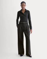 Button-Up Shirt in Essential Cotton | Black
