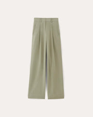 The Draper Pleated Pant in Buttersmooth | Seagrass | 30" Inseam