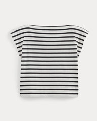 The Oversized Muscle Tee | Bone / Black
