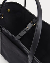 Canvas Mini Lug Tote | Black