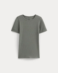 The Luxe Rib Crew | Agave Green