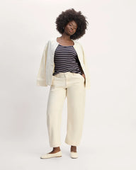The Vintage Rib Scoop-Neck Top | Navy / Bone