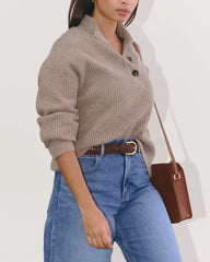 The Cocoon Henley in Wool Cashmere | Oatmeal