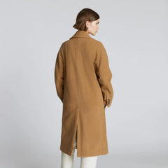 The Italian ReWool® Long Peacoat | Camel