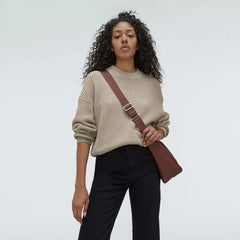 The Texture Cotton Crew | Trench Coat Khaki