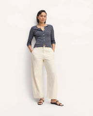 The Vintage Rib Cardigan | Navy / Bone