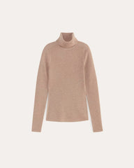 The Turtleneck in Lurex Merino | Rose Gold