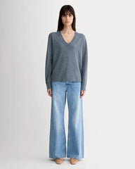 The Classic V in Cashmere | Denim Blue