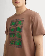 The Everlane x Parks Project Essential Organic Crew | Brown / Green / Forged Iron