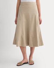 Seamed Midi Skirt | Trench Coat Khaki