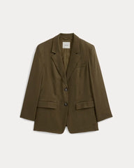 The Oversized Blazer in Stretch Linen | Beech