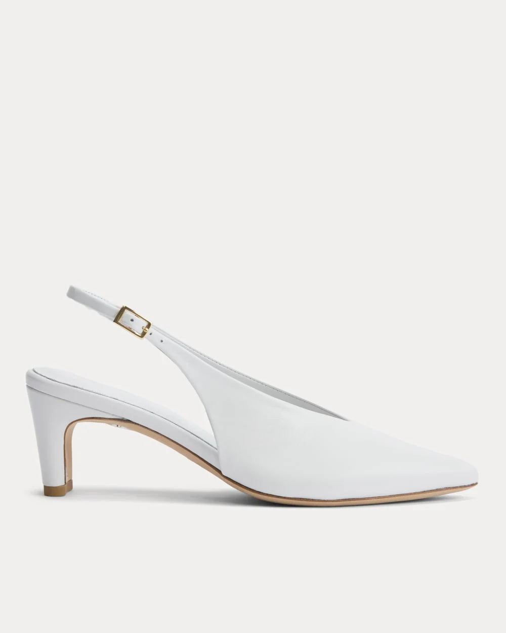 Pointed-Toe Slingback Heel | Snow