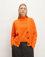 The Good Merino Wool Cardigan | Orange