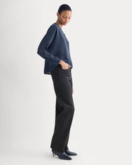 Dolman Top in Washable Silk | Navy
