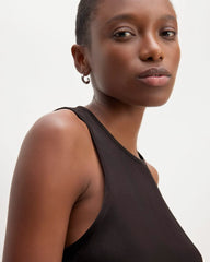 The Satin Racerback Top | Black